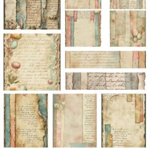 LUCKYfindings groundworks imagery Sheet - vintage easter