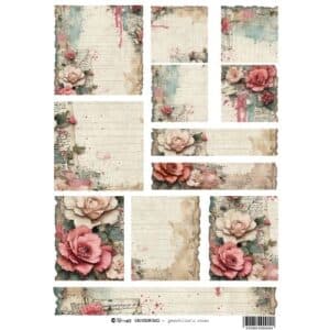 LUCKYfindings groundworks imagery Sheet - Gwendoline’s roses