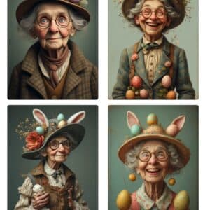 LUCKYfindings quartlets imagery Sheet -easter matron