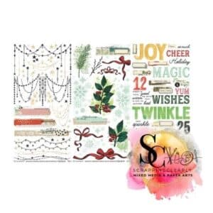 49 And Market Mistletoe & Memories Rub-on Transfer Set