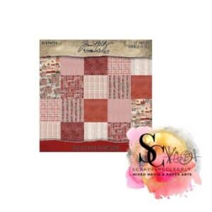 Idea-ology Tim Holtz 8 x 8 Paper Pack - Palette Collection Red