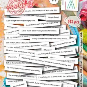 Aall & Create #3 EPHEMERA DIE-CUTS - Sharp Tounges White