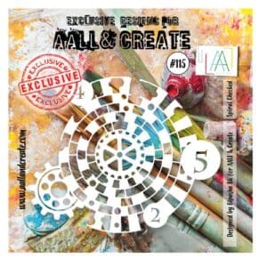 Aall & Create 6 x 6 Stencil - #115 Spiral Checked