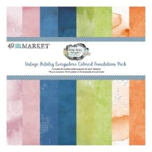 49 and Market Vintage Artistry Everywhere - 12 x 12 Colored Foundations  Pack