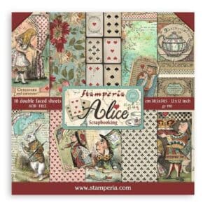 STAMPERIA Alice in Wonderland - 12" paper pack - 10 pcs
