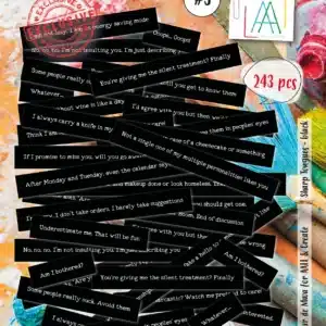 Aall & Create #6 - EPHEMERA DIE-CUTS - SHARP TOUNGES BLACK