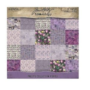 Idea-ology Tim Holtz 8 x 8 Paper Pack - Palette Collection Purple