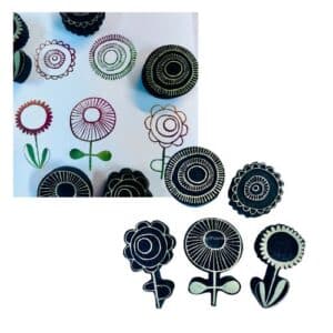 Art Foamies Willa Wanders for Fodder School | Willa's Garden Set | Foam Stamps - Set of 5