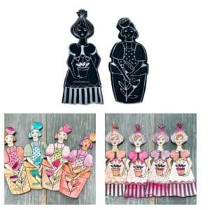 Art Foamies Megan Quinlan | Miss Fancy Plants | Foam Stamps - Set of 2