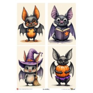 LUCKYfindings quartlets imagery Sheet - a little batty