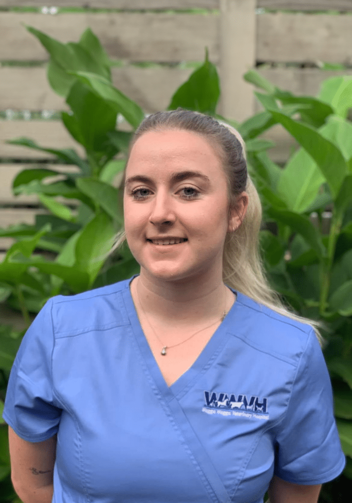 Smiling female vet nurse portrait at Wagga Vet clinic
