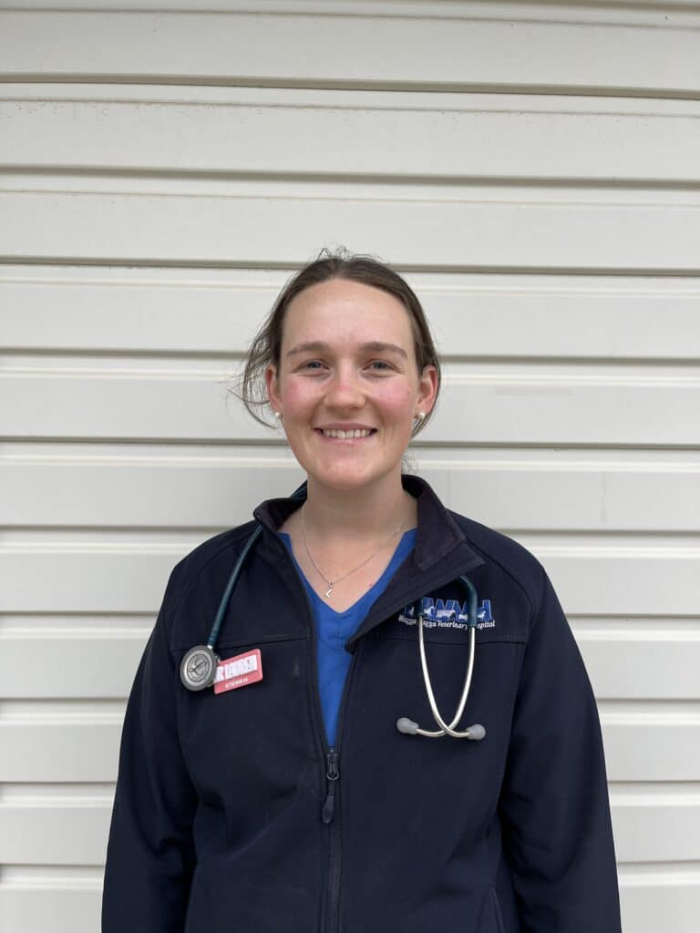 Dr. Lauren. Female veterinarian in uniform at Wagga Wagga Veterinary Hospital